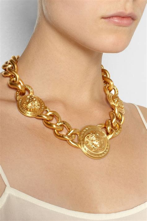 goldkette versace|Versace jewelry real gold.